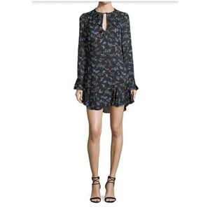 Veronica Beard Preston Long-Sleeve Floral-Print Silk Dress
